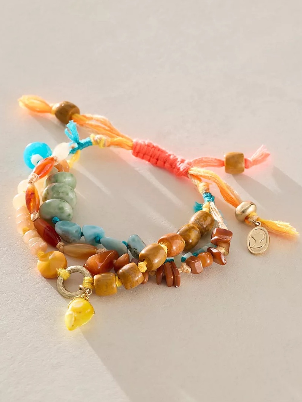 Free People Beaded Semiprecious Stone Bracelet NWT